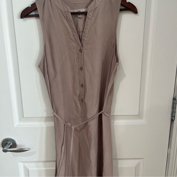 Thread & Supply Button-Down Tan Midi Dress - Picture 3 of 11